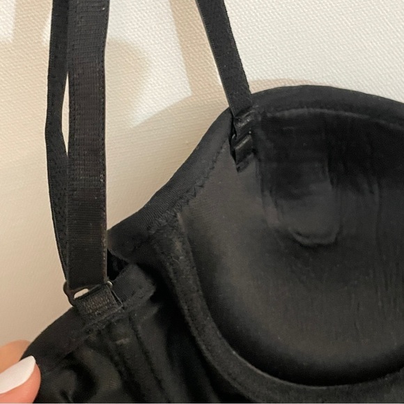 Spencers Corset Bustier Top Neon Swirls Mesh Ruffle Small - Picture 9 of 13